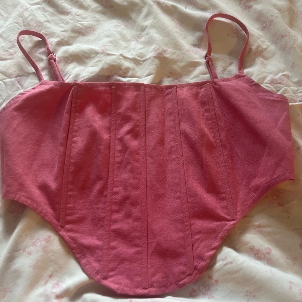 Chic Pink Bandeau Top